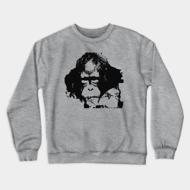 Sad gorilla Crewneck Sweatshirt by nidesign